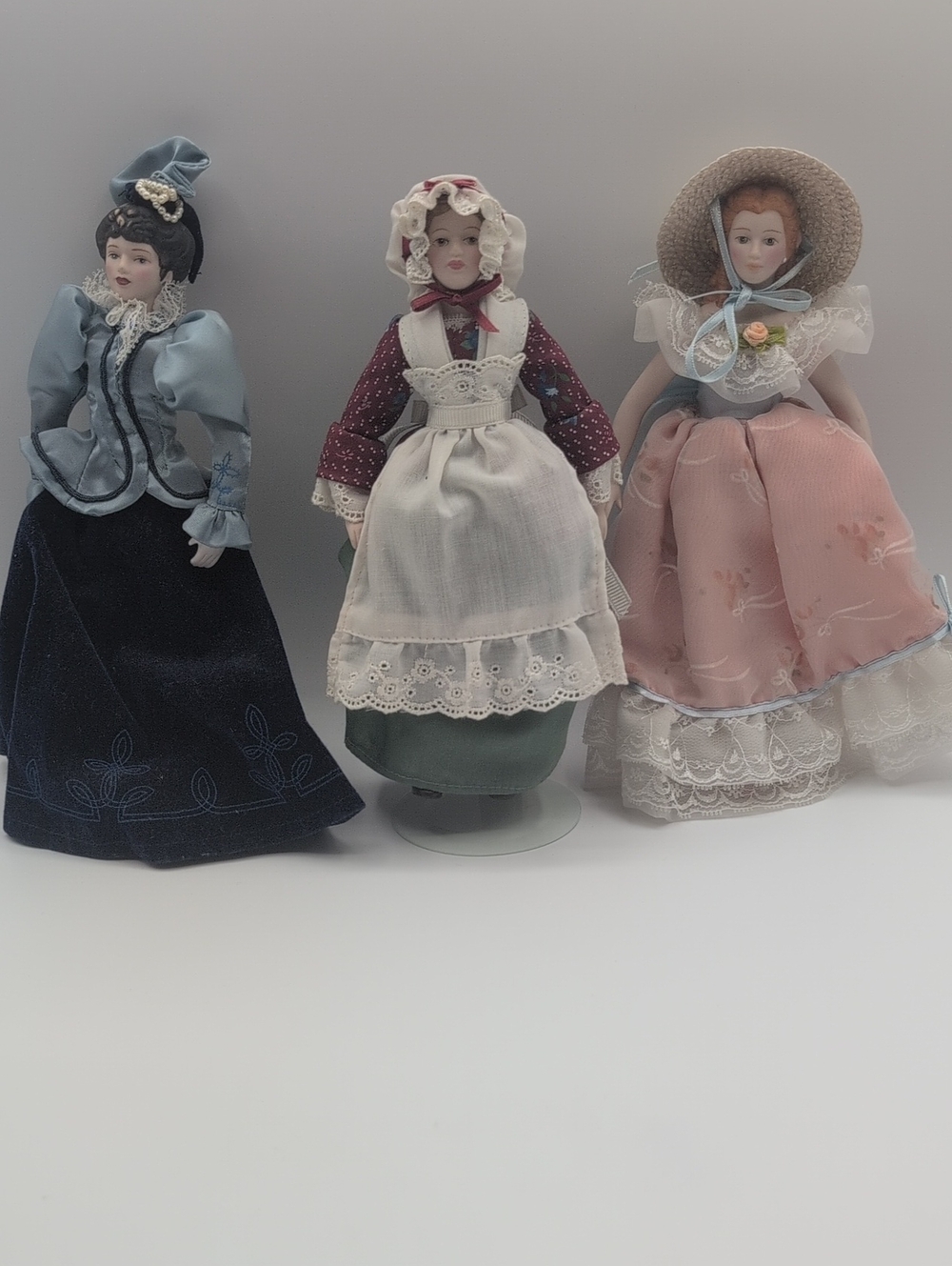 Vintage '80s LOT 3 AVON Bisque/Porcelain Dolls